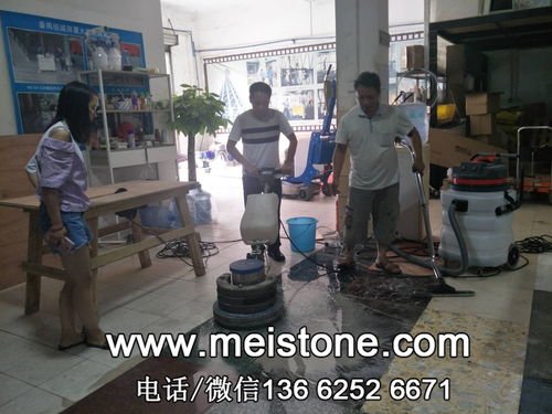 谷先生莅临我厂学习石材翻新晶面护理养护技术，共探金沙谷工艺精髓